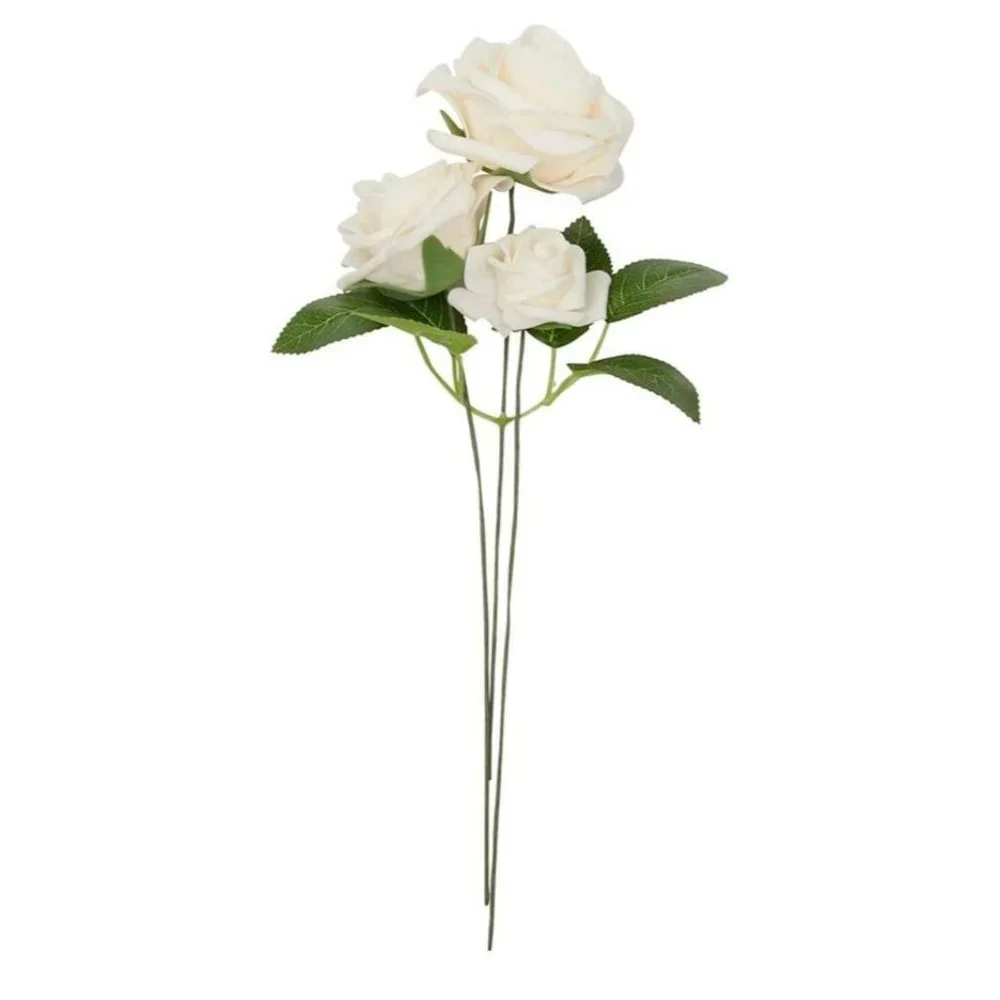 50 count | Champagne Artificial Flower Roses Stems Wedding Party Centerpiece